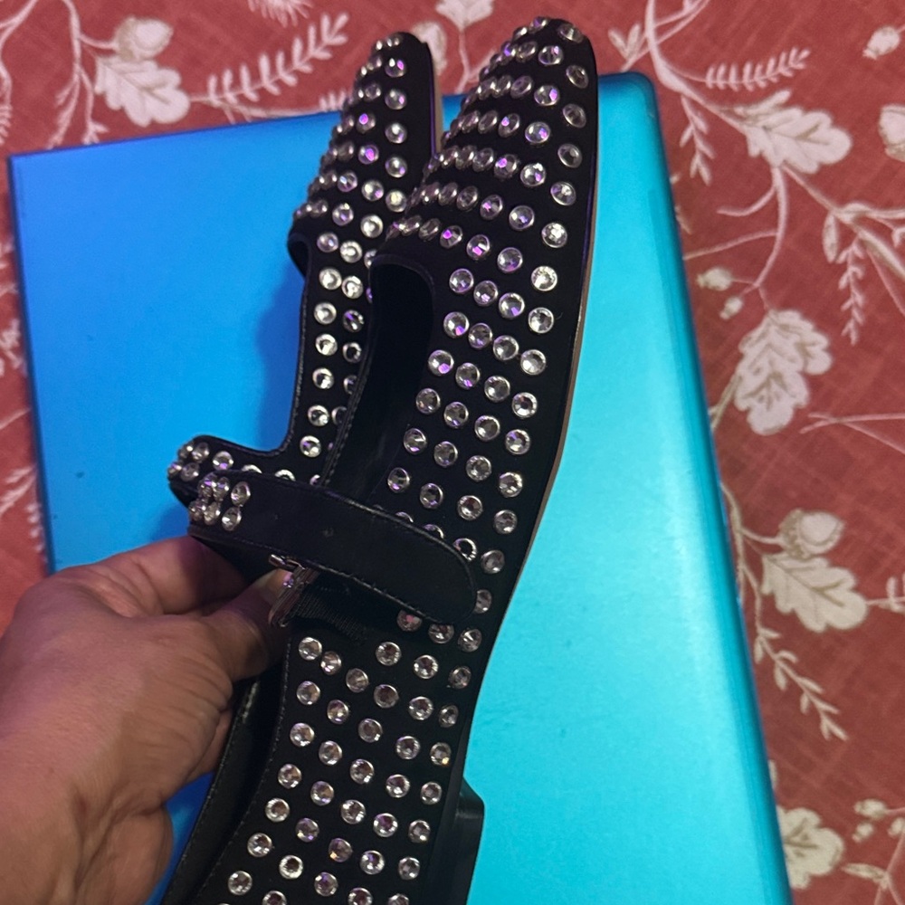 Sam Edelman Black Studded Mary Jane Flats - Picture 4 of 4